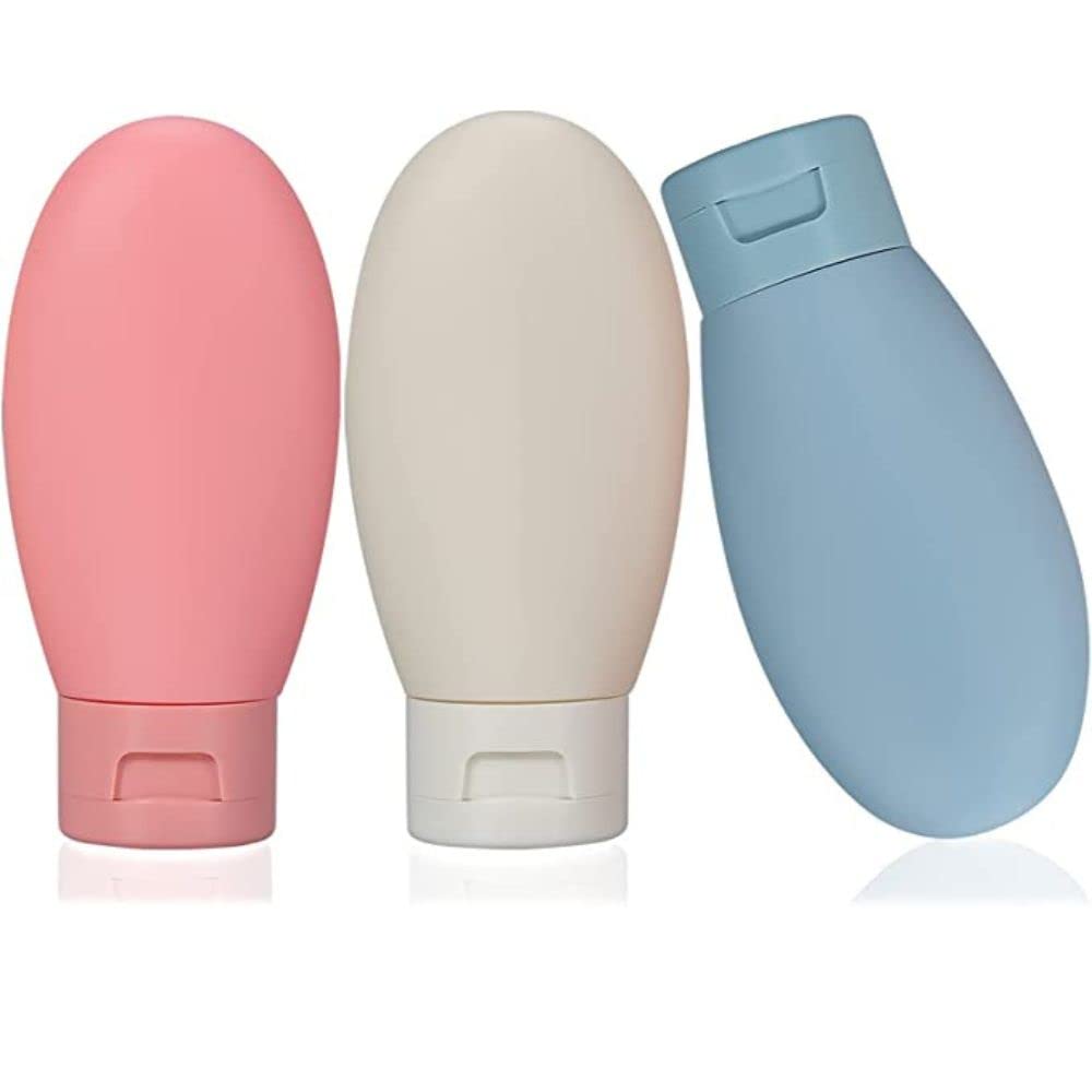 KMA361 Travel Bottles Set - Leak-Proof Plastic Empty Bottles for Shampoo, Lotion, Gel & Toiletries | TSA Approved Toiletry Containers | Perfect for Air Travel, Gym & Camping (Multicolor, 1 Pack)