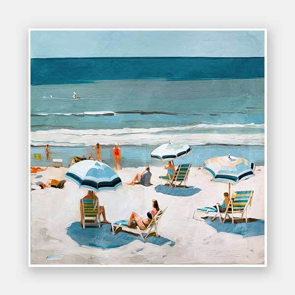 Burleigh Beach Unframed Art Print - Coastal Wall Decor for Living Room, Bedroom & Office - Premium Quality Artwork
