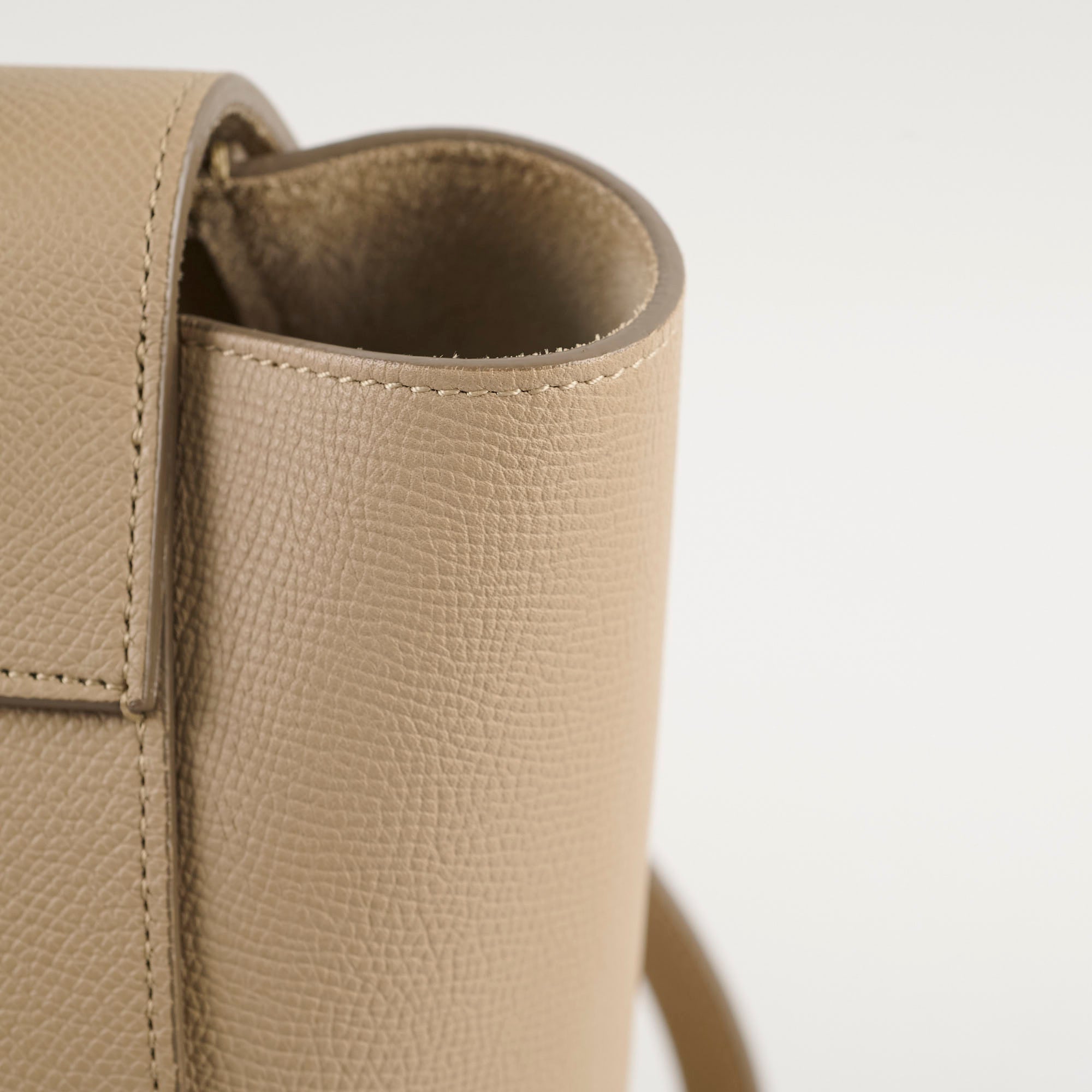 Celine Nano Grained Calfskin Belt Bag in Taupe - Stylish Crossbody Purse for Women, Perfect for Everyday Use, Travel & Fashion Accessories