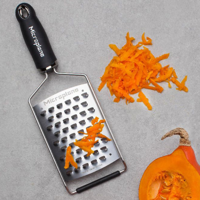 Microplane Ultra Coarse Grater - Extra Large Stainless Steel Zester for Hard Cheese, Nutmeg & Citrus - Perfect for Cooking, Baking & Garnishing Dishes