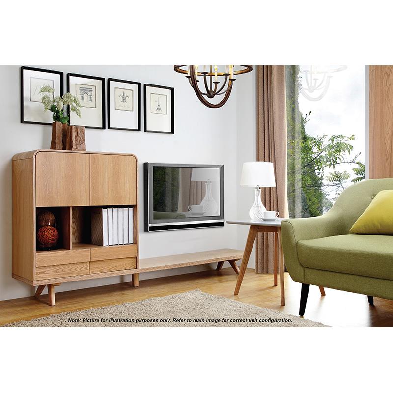 FINLEY TV Entertainment Wall Unit 1.8M Natural Wood Media Console - Perfect for Living Room Home Theater Setup & Modern Home Decor