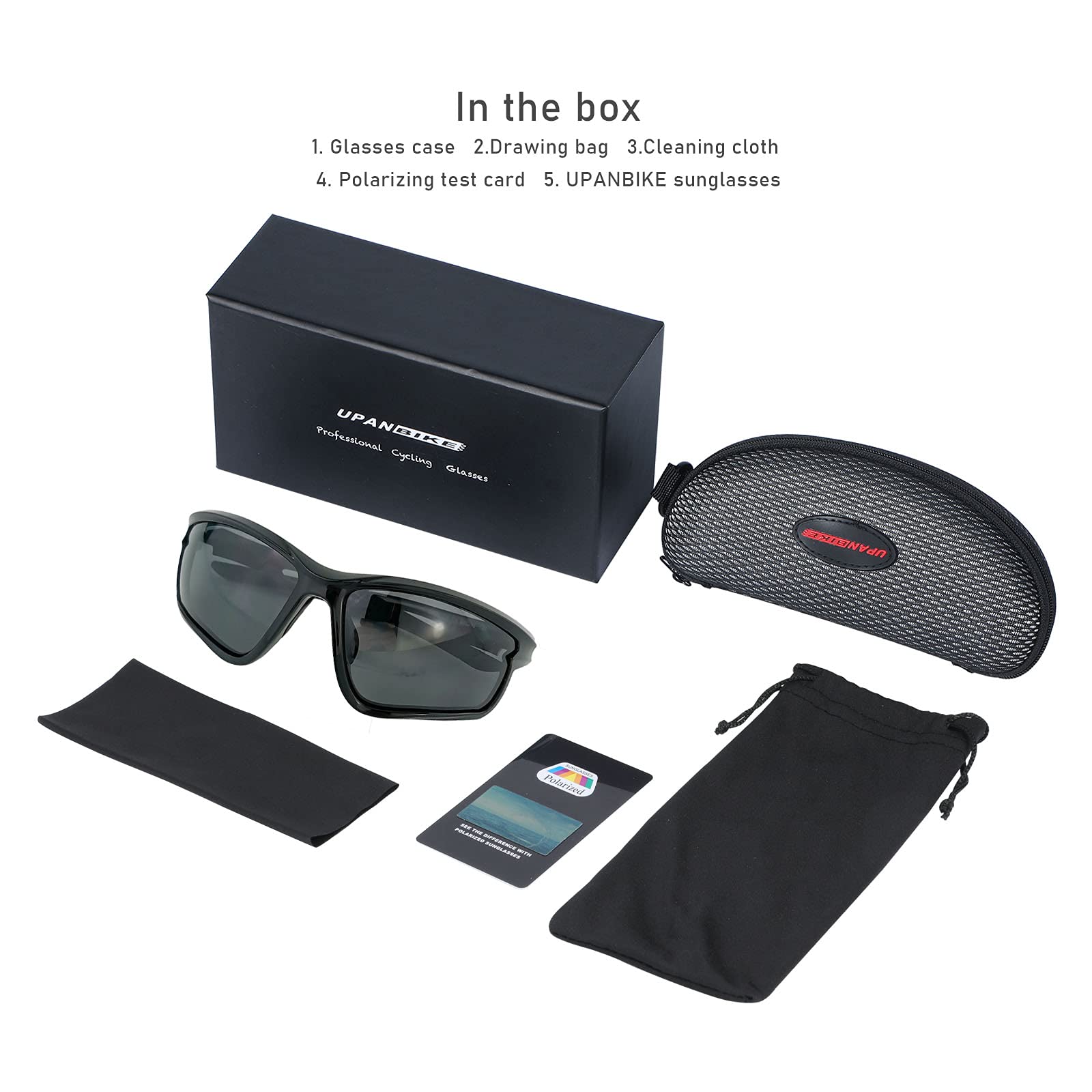 UPANBIKE Polarized Cycling Sunglasses for Men & Women - UV400 Protection, TR90 Unbreakable Frame, Lightweight Sports Sunglasses for Running, Cycling & Outdoor Activities