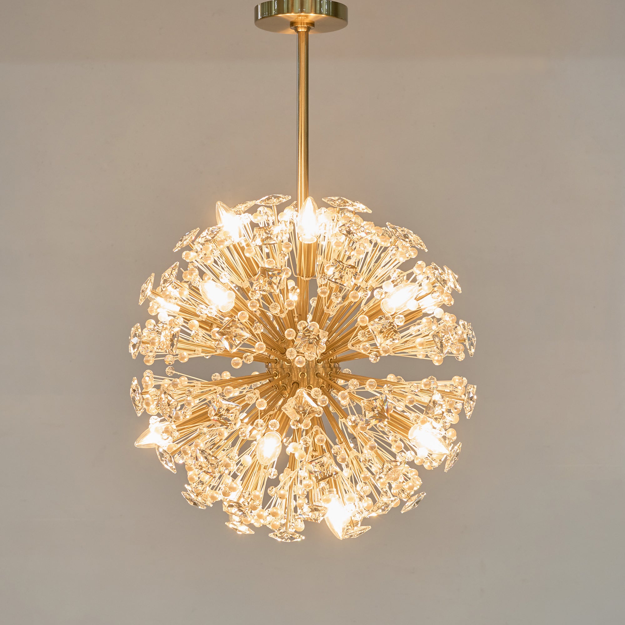 Dickinson Chandelier - Elegant Crystal Ceiling Light Fixture for Dining Room, Living Room & Bedroom | Modern Home Lighting Decor