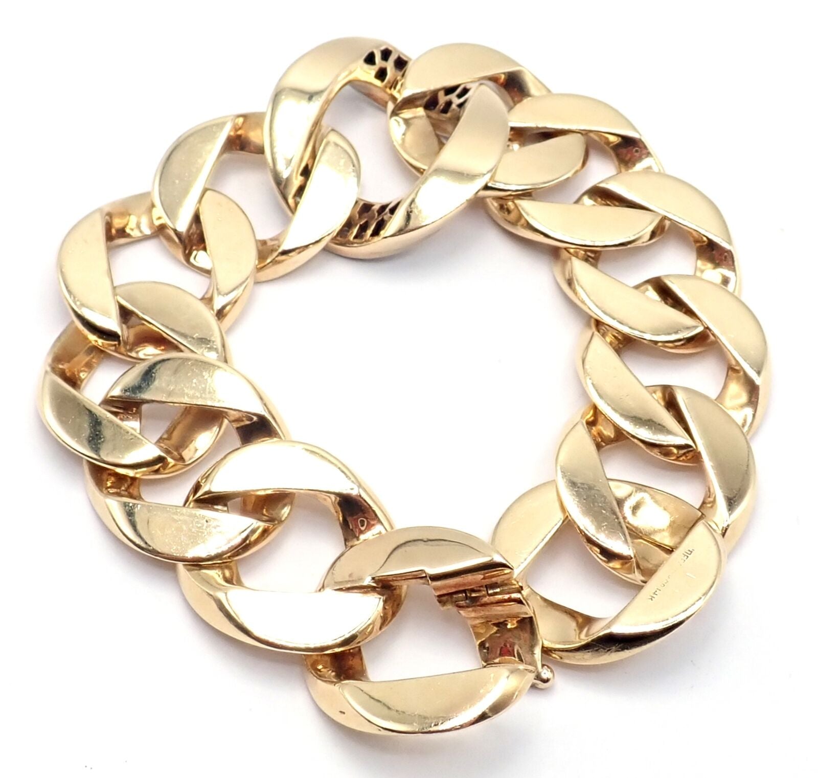 Vintage Tiffany & Co 14k Yellow Gold Diamond Heavy Curb Link Bracelet - Luxury Jewelry Gift for Women, Perfect for Weddings & Special Occasions