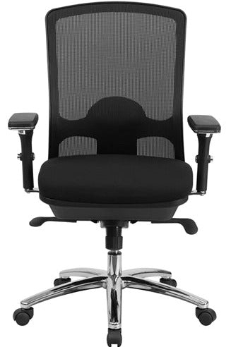 FLASH HERCULES Series Heavy Duty Big & Tall Office Chair - 350 lb Weight Capacity, Black Mesh, Ergonomic Swivel Design for 24/7 Intensive Use - Perfect for Home Office, Gaming & Workspace Comfort