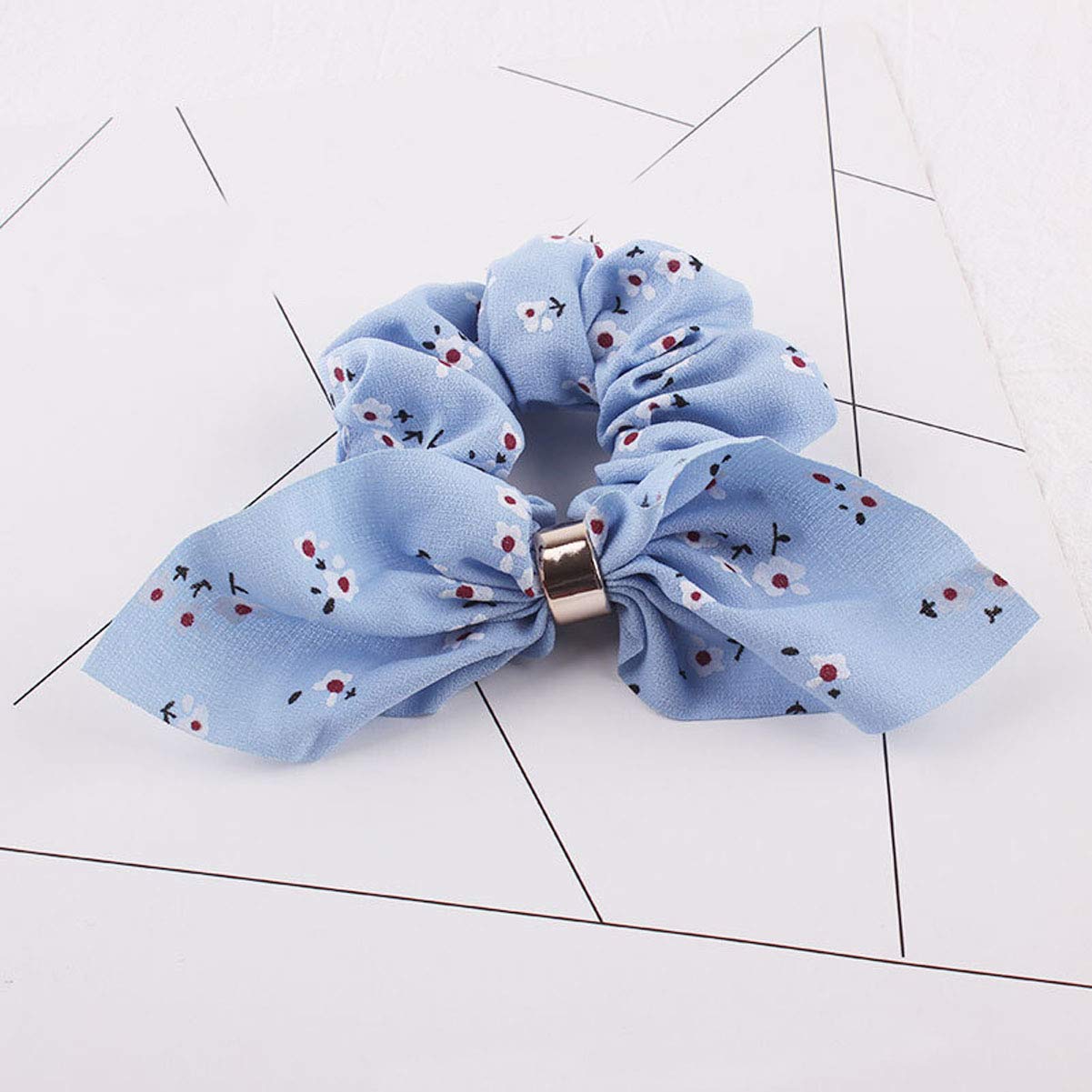 Numblartd 8PCS Fashion Hair Scrunchies for Women - Soft Elastic Ponytail Holders with Bowknot Bunny Ears & Metal Buckle Hair Ties, Perfect for Workouts, Office, Party & Daily Hair Styling Accessories