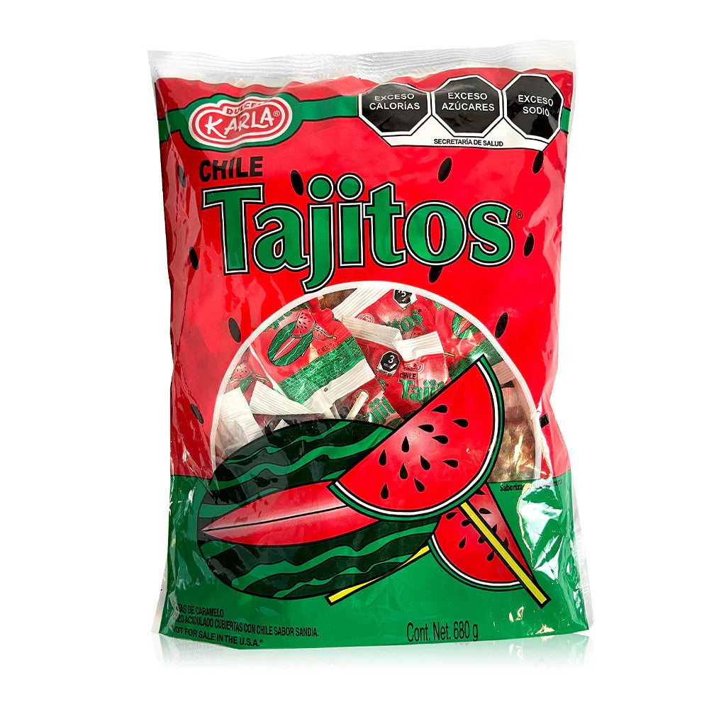 Spicy Karla Tajitos with Chile - 40 Count Resealable Bag | Perfect for Parties, Snacking & Mexican Cuisine