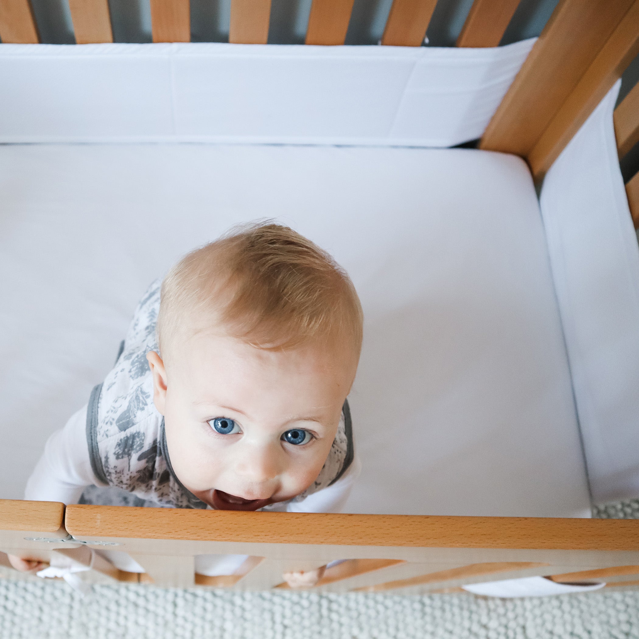 Breathe Easy® White Cot Liner - Soft, Breathable Baby Crib Mattress Cover for Safe & Comfortable Sleep - Perfect for Nursery, Daycare & Travel