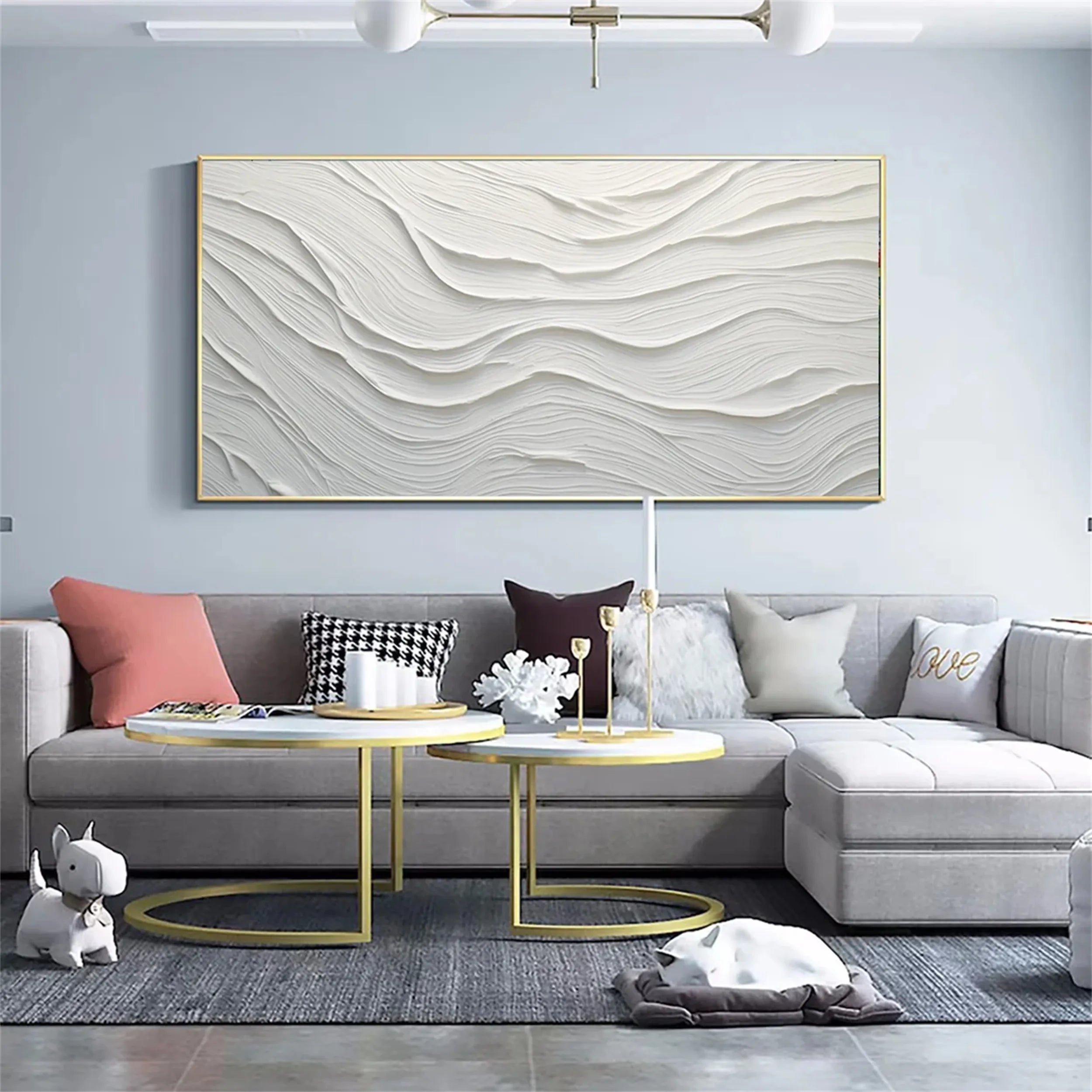 White Minimalist Textured Painting Canvas - Premium Artist Blank Canvas for Acrylic & Oil Painting - Perfect for Home Decor, Office Wall Art & DIY Projects | #MM180