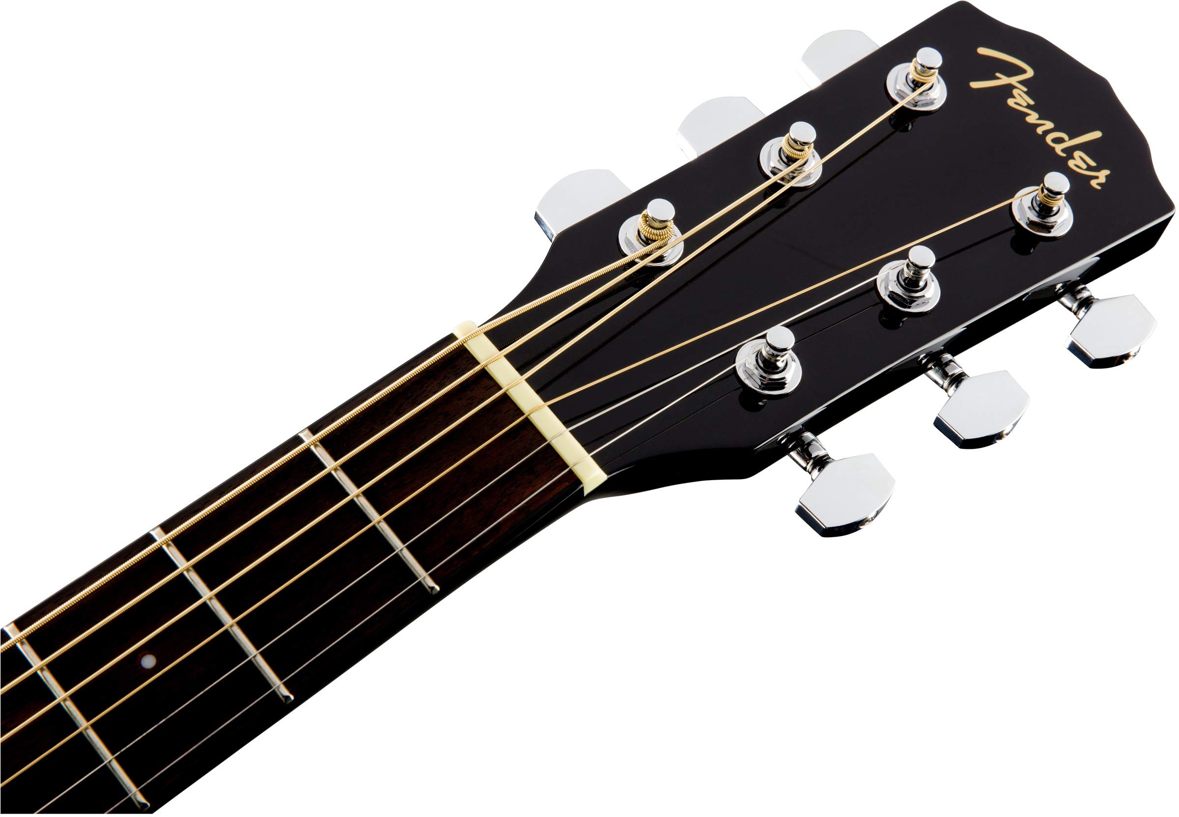 Fender CD-60SCE Solid Top Dreadnought Acoustic-Electric Guitar Bundle - Black | Includes Gig Bag, Tuner, Strap, Strings, Picks & Accessories | Perfect for Beginners, Live Performances & Home Practice