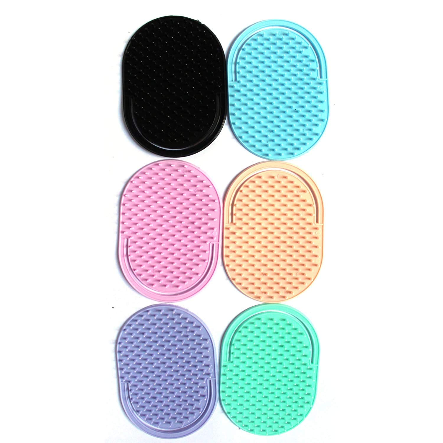 CRITEX MART 6-Pack Multicolor Scalp Pocket Comb for Men & Women - Round Brush Hair Styling Comb for Detangling, Styling & Volume - Perfect for Home, Salon & Travel Use
