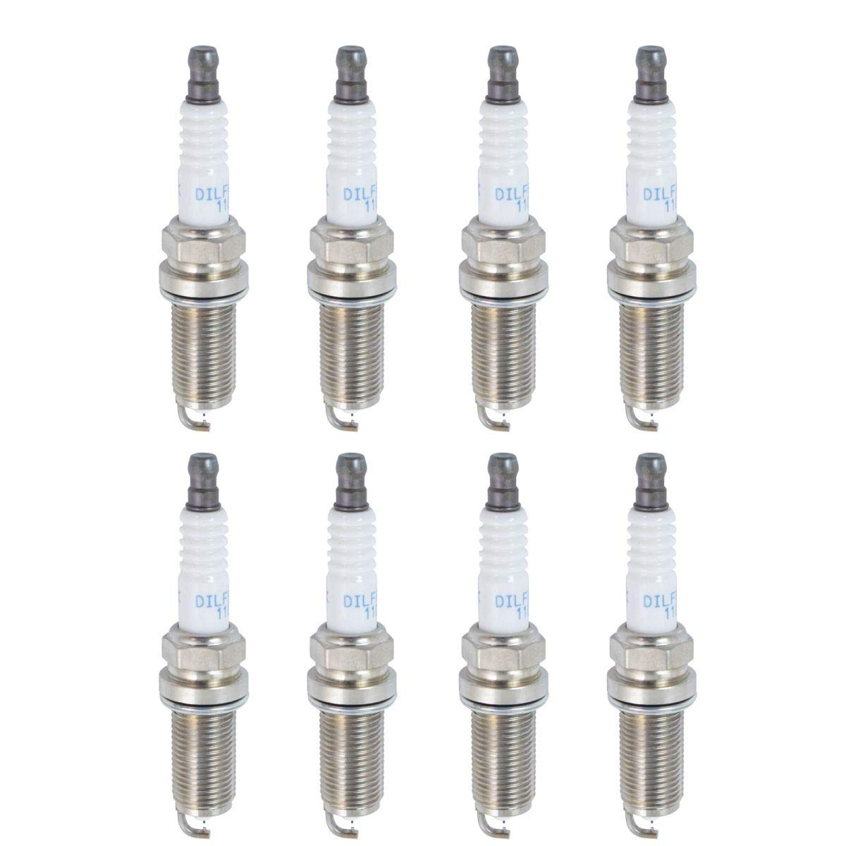High Performance Laser Iridium 98376 Spark Plug Set of 8 - Compatible with Flex Fuel Vehicles - Ideal for Car Engine Tune-Up & Performance Enhancement