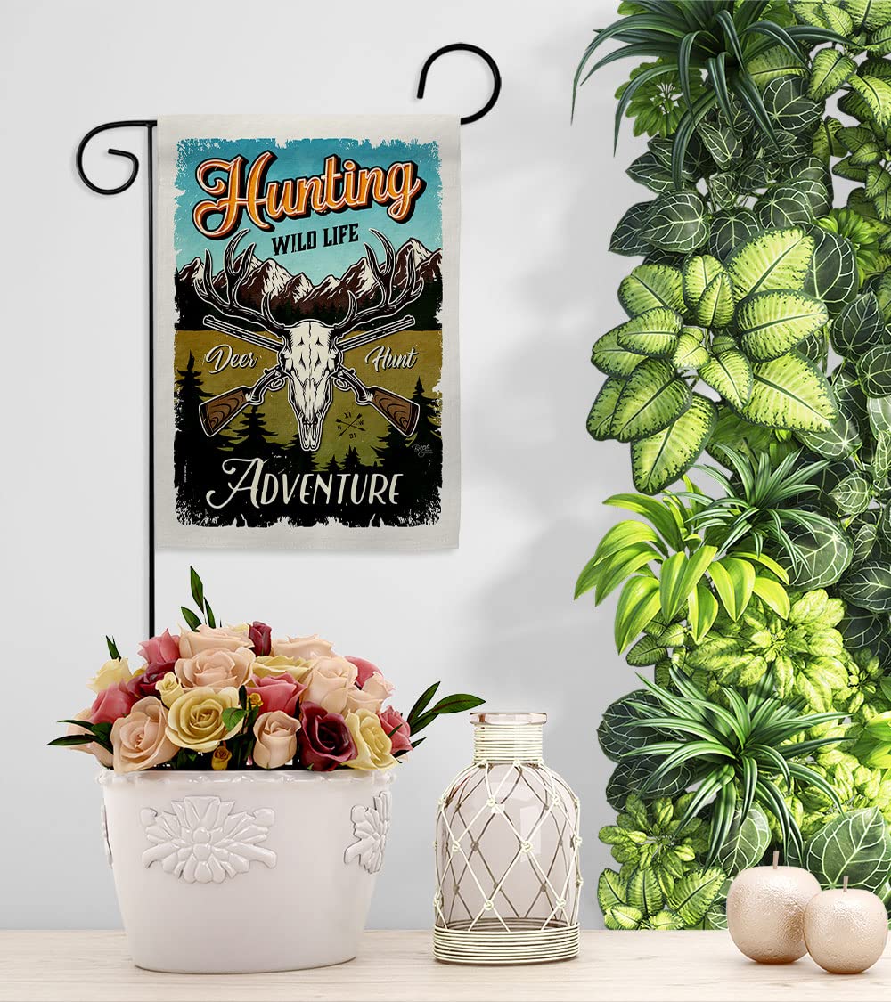 Wildlife Adventure Garden Flag Set - Double-Sided Outdoor Decor with Deer, Bear & Wolf Designs - Made in USA - Perfect for Yard, Farmhouse & Nature-Themed Home Decor