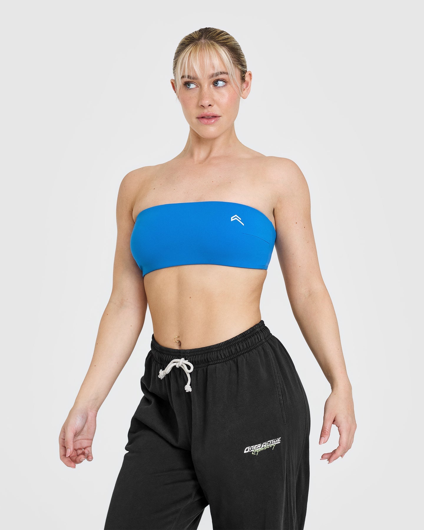 Retro Blue Wireless Bralette - Seamless Comfort for Yoga, Lounge & Everyday Wear | Vintage-Inspired Micro Bandeau Top