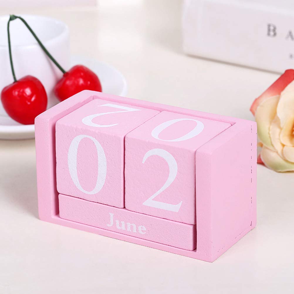 VORCOOL Wooden Perpetual Calendar - Black Desktop Date Block for Home, Office & School | Perfect for Planning, Organizing & Decorating Workspace