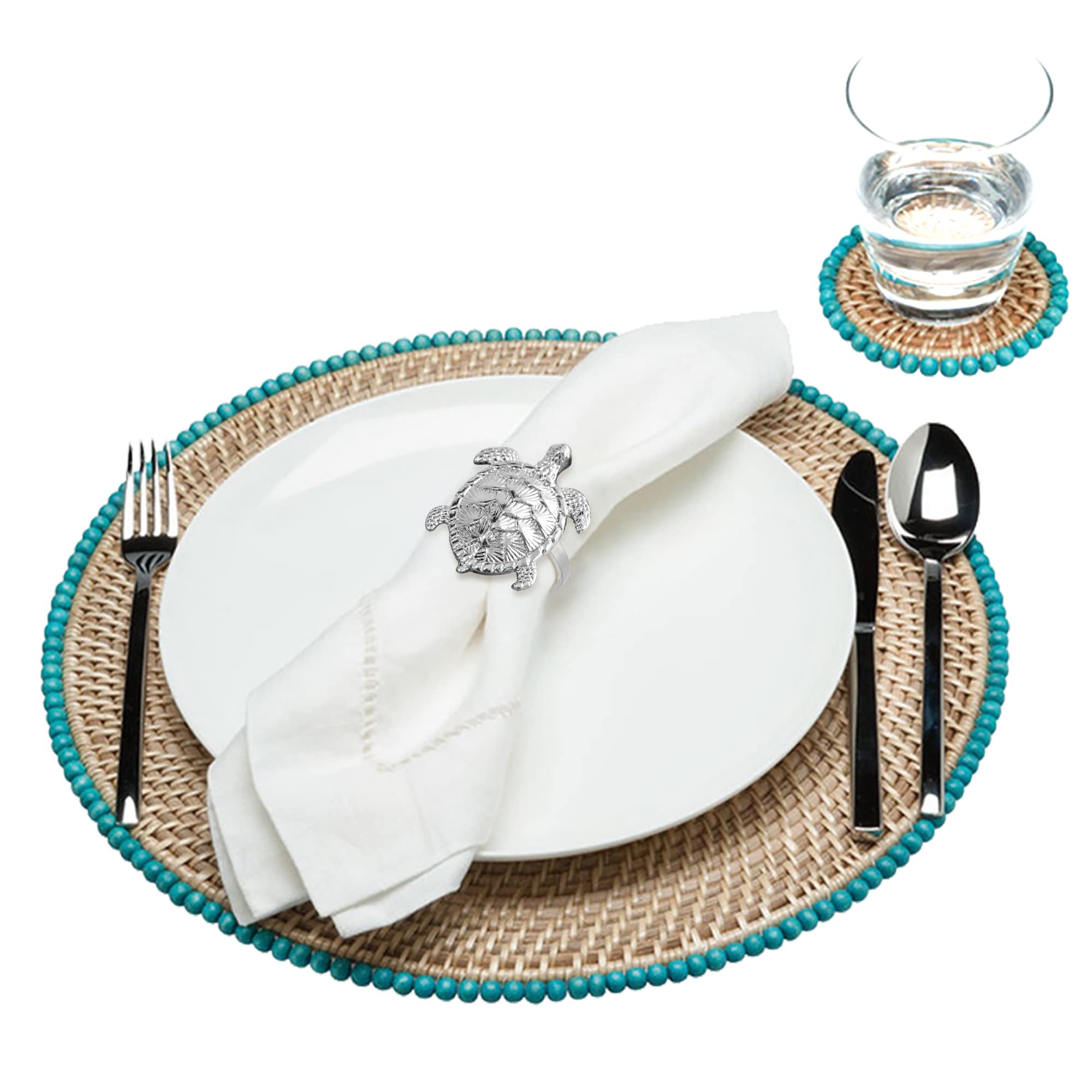 12-Piece Silver Turtle Napkin Rings Set - Elegant Animal-Themed Table Decor for Weddings, Parties, Housewarming & Holidays | Coastal Ocean Sea Theme Decorative Gift in Box | Perfect for Beach Weddings, Summer Dinner Parties & Coastal Home Decor