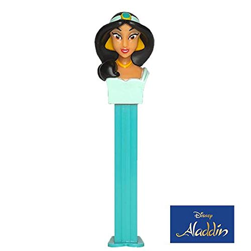 PEZ Aladdin Candy Dispensers - Aladdin and Princess Jasmine Collectible Toys with 3 Candy Refills | Disney Movie Character Gift for Kids, Birthday Party Favors, Halloween Treats, Christmas Stocking Stuffers