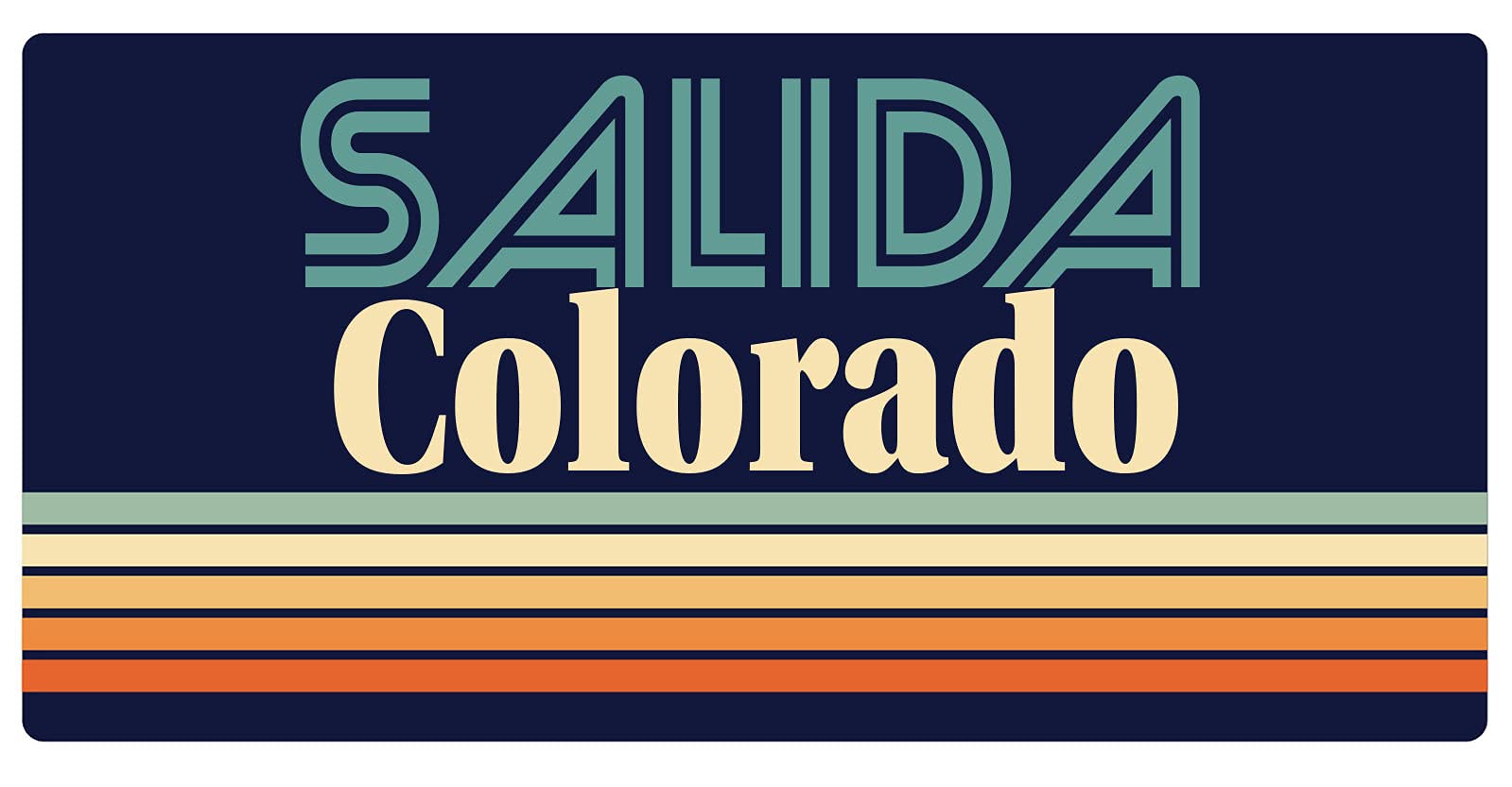 Vintage Colorado Fridge Magnet - 5 x 2.5 Inch Retro Souvenir Decorative Magnet for Refrigerator, Office & Home (Salida Colorado Inspired Design) - Perfect for Travel Memories, Gift Giving & Kitchen Organization