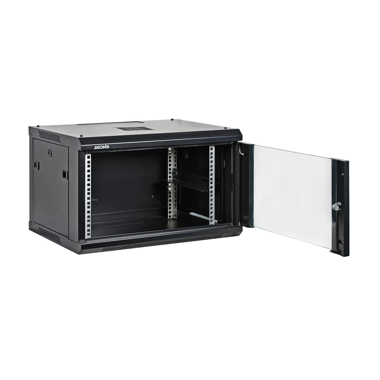 6U Professional Wall Mount Server Cabinet - 19-Inch Network Rack Enclosure with Low-Profile Design (Black) - Ideal for Data Centers, Server Rooms & Home Office Network Setup