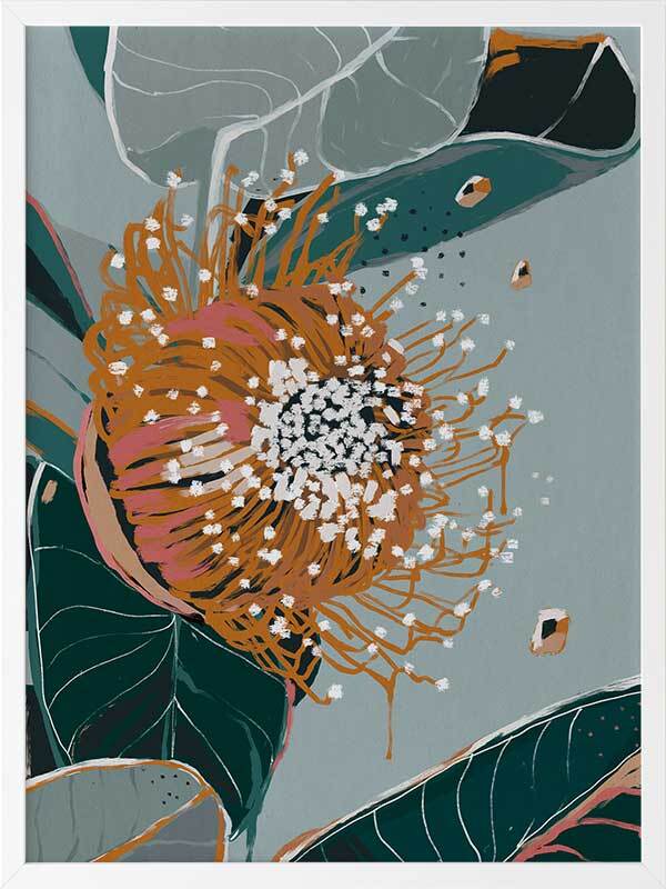 Dusty Flowering Gum II Framed Art Print - Australian Eucalyptus Wall Decor - Perfect for Living Room, Bedroom & Office