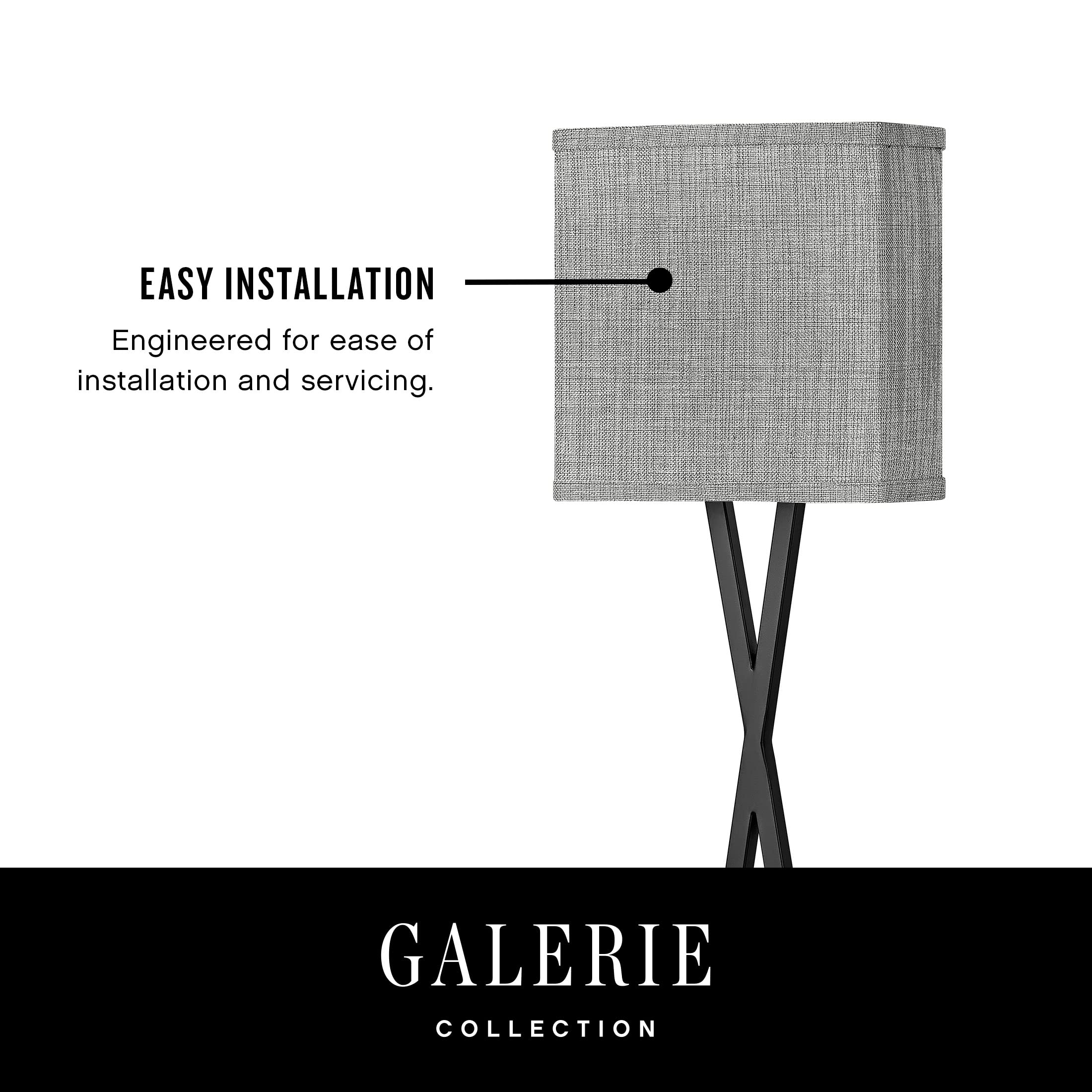 Hinkley Axis Large 16W LED Wall Sconce Light - Single Fixture with Hospitality Diffuser, Galerie Collection in Heritage Brass & Heathered Gray Slub Shade - Perfect for Hotel Lobby, Restaurant, and Upscale Home Lighting