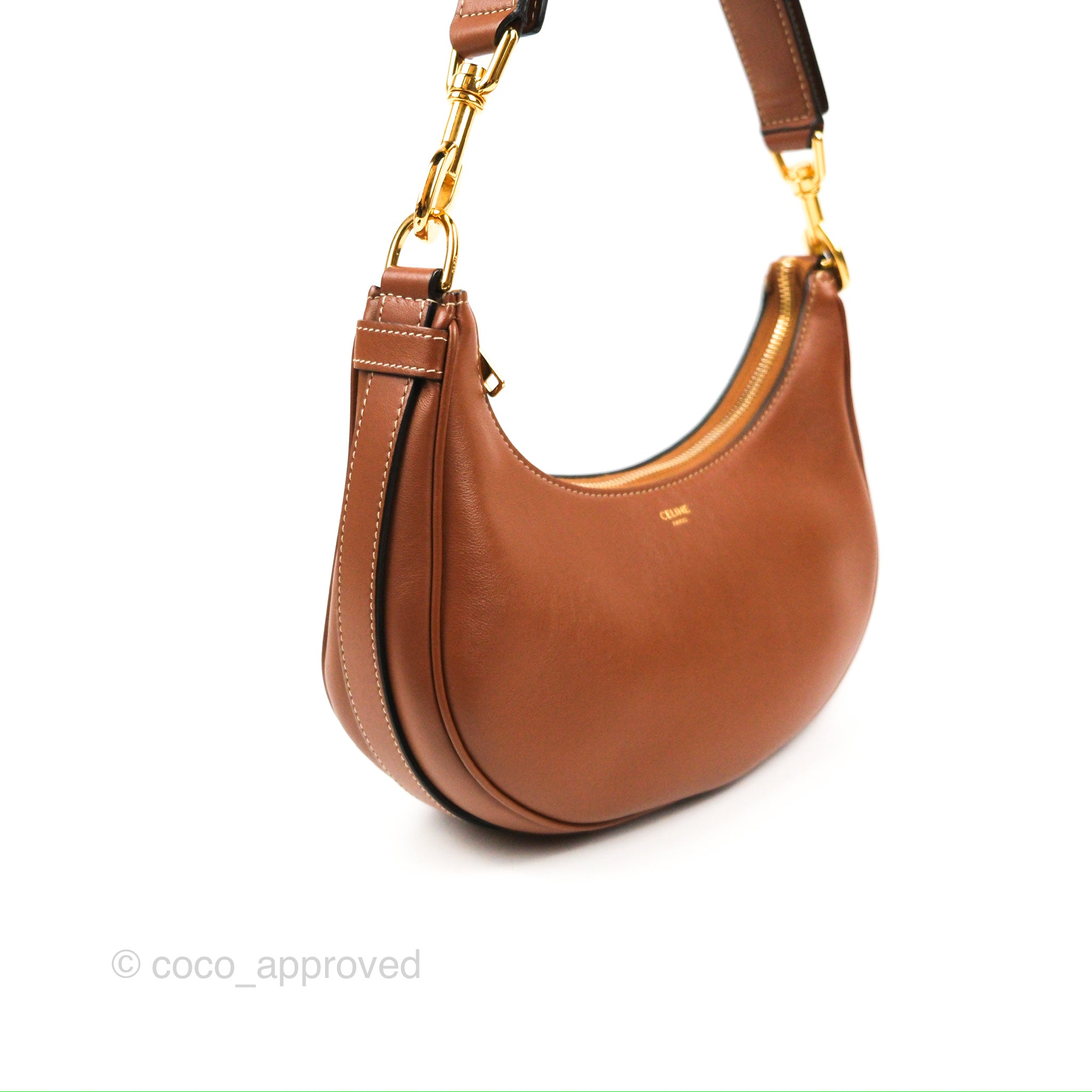 Celine Ava Bag in Smooth Calfskin Tan - Luxury Leather Crossbody Handbag for Women | Perfect for Work, Travel & Everyday Use