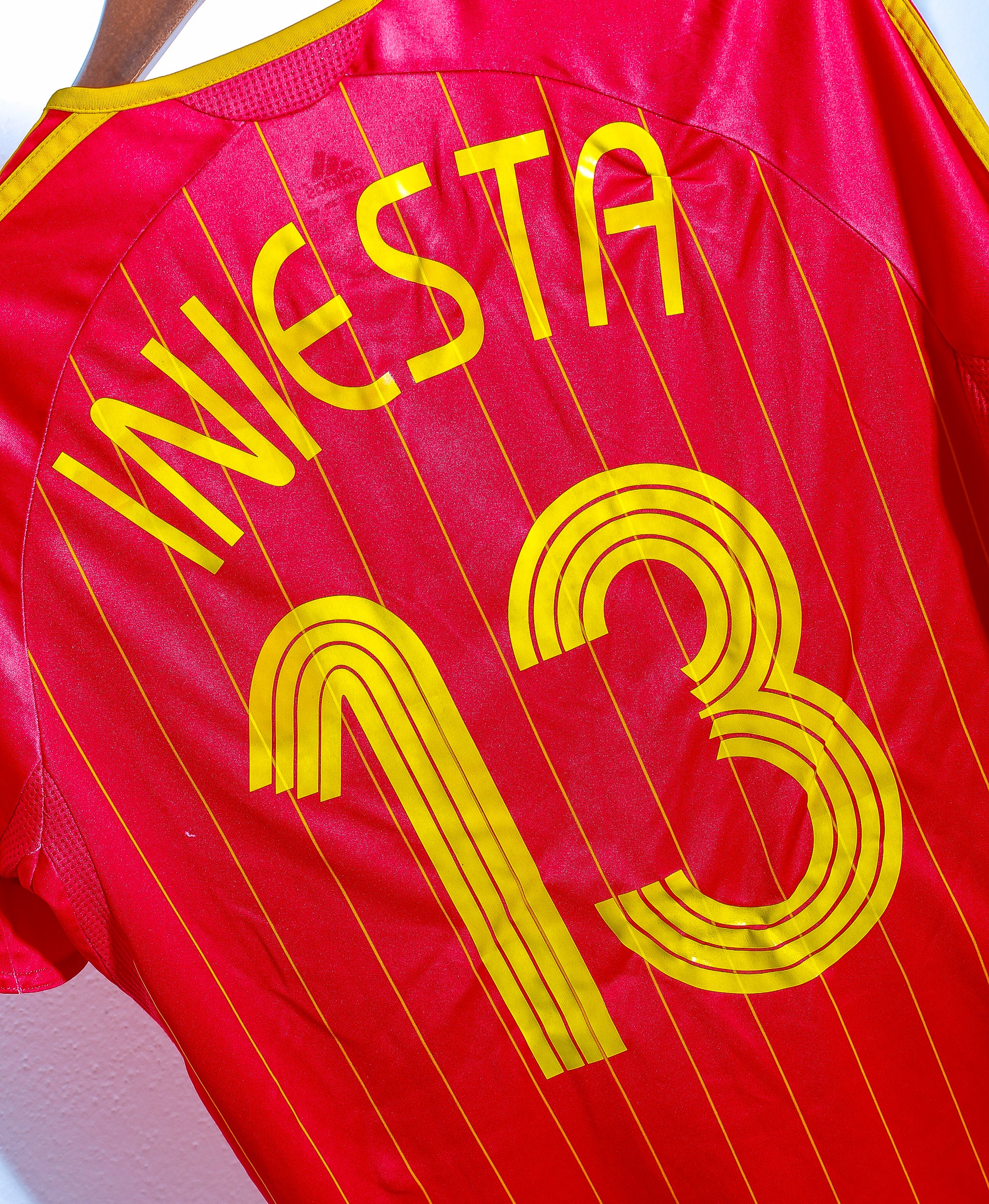 Authentic 2006 Spain Home Soccer Jersey #13 Andres Iniesta (Men's Size) - Perfect for Matchdays, Fan Events & Collectibles