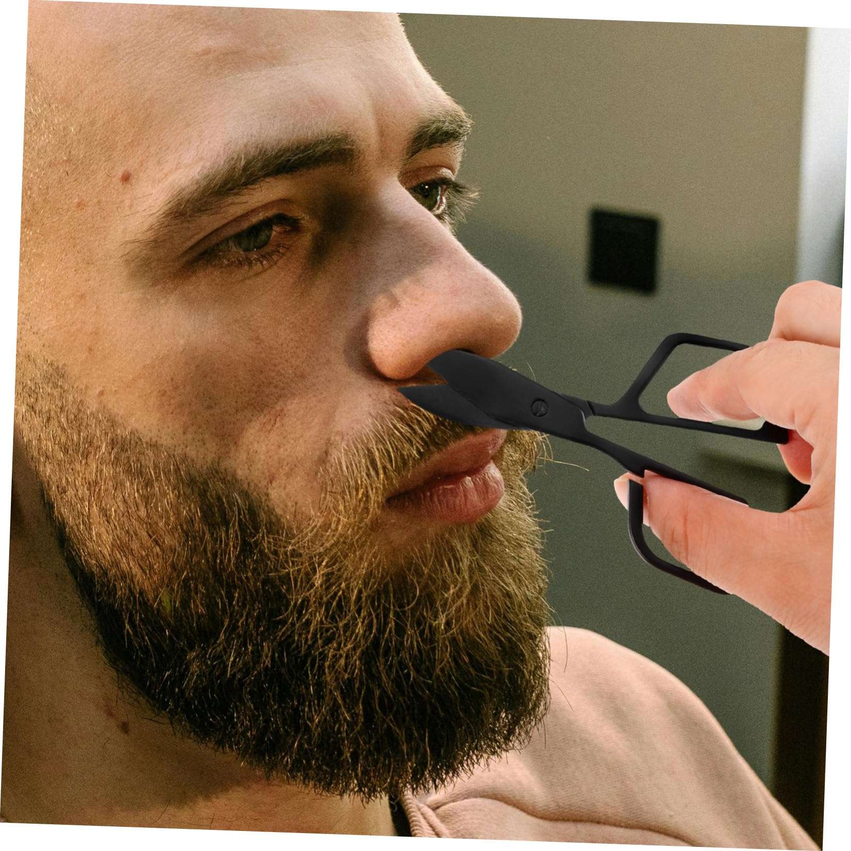 FOMIYES 4-Piece Stainless Steel Nose Hair Trimmer & Eyebrow Scissors Set - Precision Grooming Kit for Beard, Eyelashes, and Facial Hair Trimming - Perfect for Home, Travel, and Salon Use