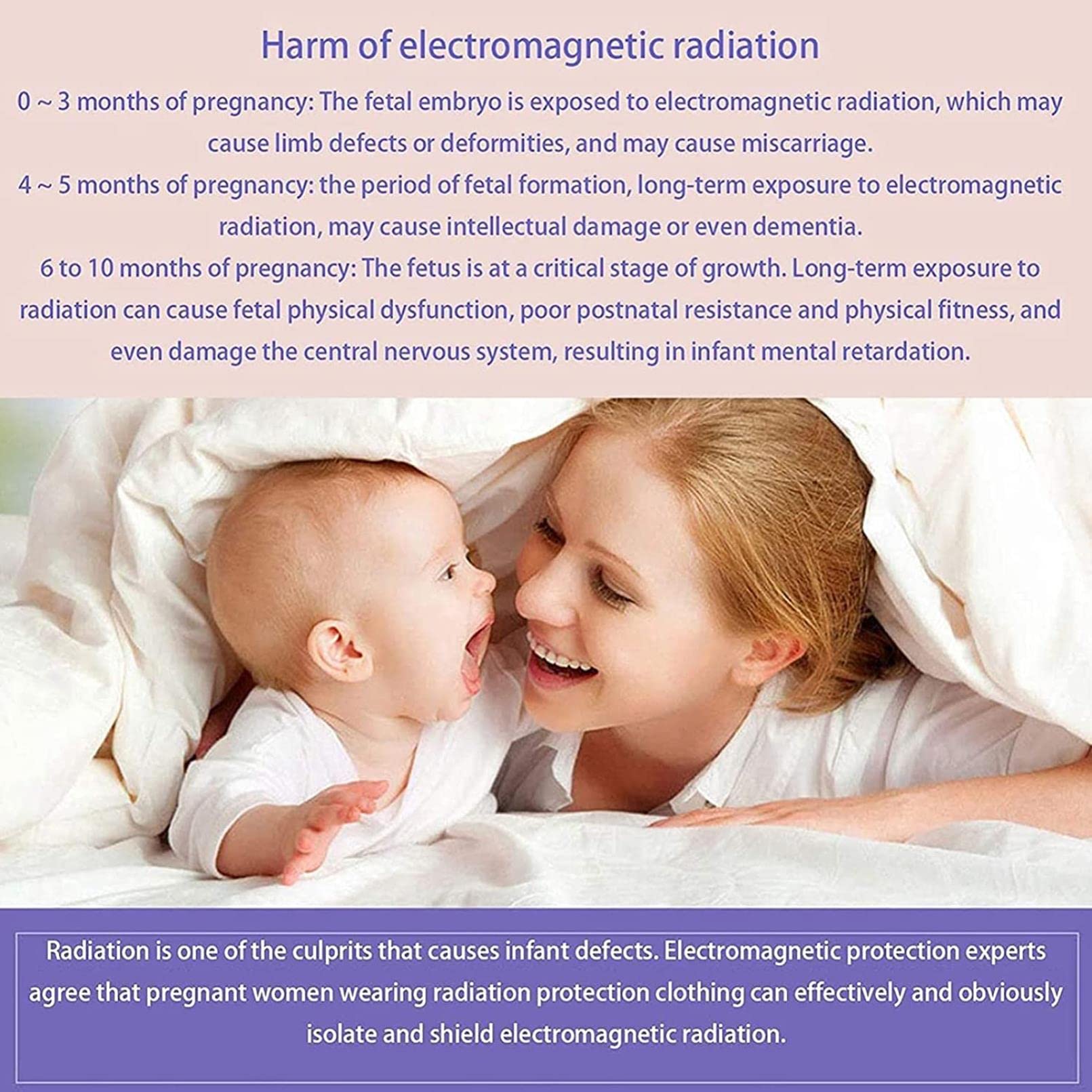 EMF Anti-Radiation Maternity Clothing for Pregnant Women - Silver Fabric Conductive Shielding Suit for EMF Protection | Perfect for Daily Wear, Office & Travel