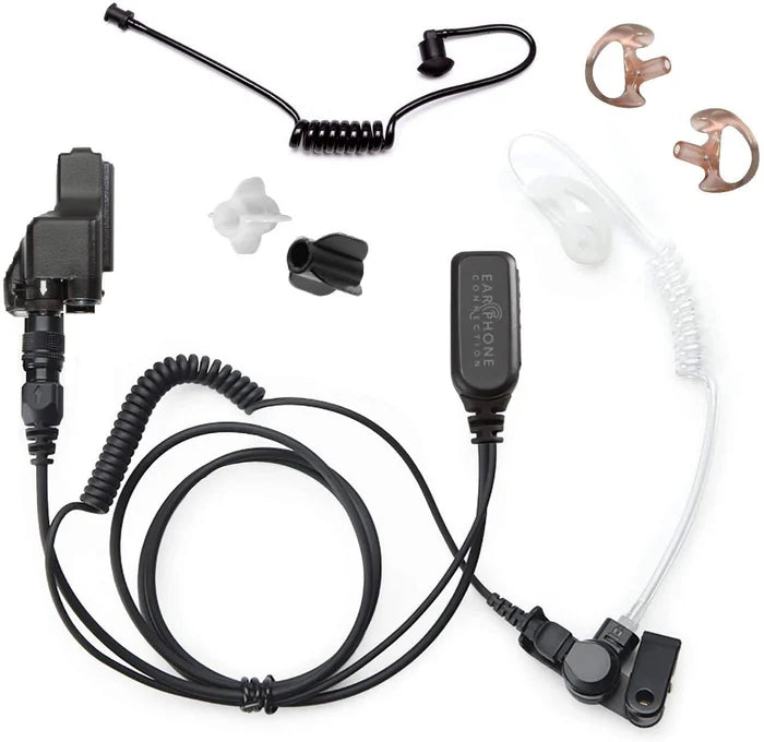Professional Hawk Lapel Microphone EP1323EC with Easy Connect for Motorola Radios - Includes Accessory Kit for Clear Communication in Security, Events & Public Speaking