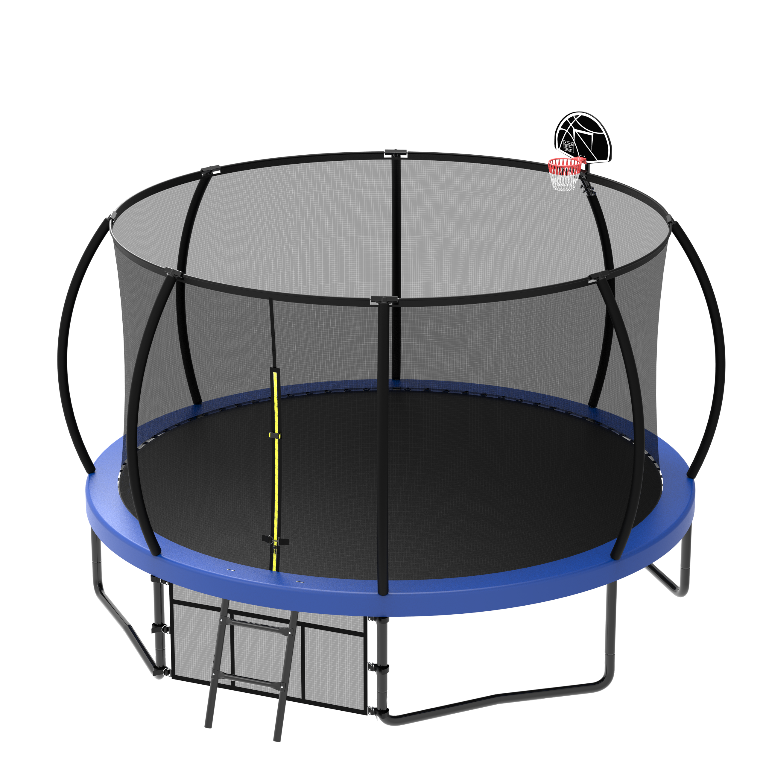 12FT Kids Trampoline with Safety Enclosure Net & Ladder - Outdoor Bounce Trampoline for Backyard, Garden, and Playground Fun - Perfect for Family Recreation and Exercise