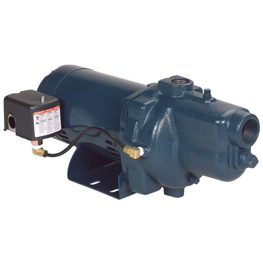 Franklin Electric 91180007 VersaJet 3/4 HP Cast Iron Shallow Well Jet Pump - 115/230V Single Phase for Home Water Supply, Irrigation & Farm Use