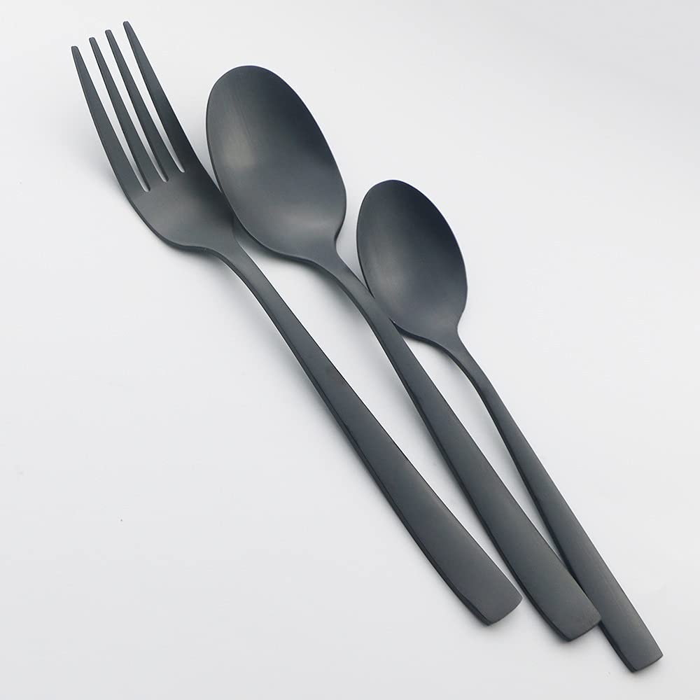 24-Piece Stainless Steel Silverware Set - Dinner Knives, Spoons, Forks & Dessert Forks - Elegant Rose Gold Cutlery for Formal Dining, Wedding Gifts & Home Kitchen Tableware