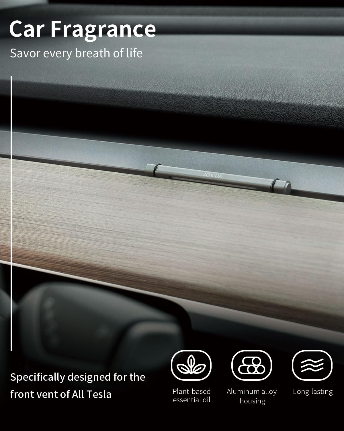 JOWUA Tesla Air Freshener for Model 3/Y/S/X - Premium Car Vent Fragrance Set (Forest Breeze) | Essential Tesla Accessories for Fresh & Comfortable Rides