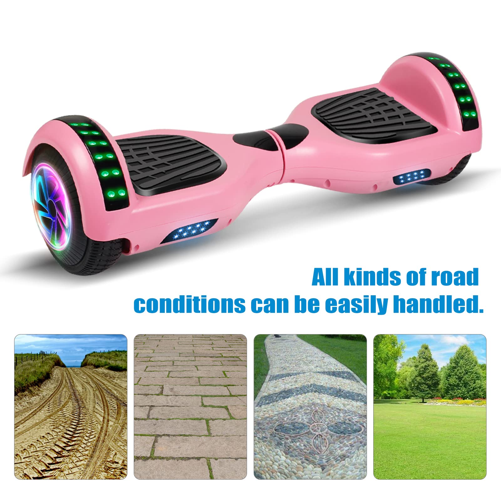 6.5 Inch LED Light Up Scooter for Kids - 2 Wheel Kick Scooter with Fashion Lights | Perfect for Outdoor Play, Commuting & Birthday Gifts