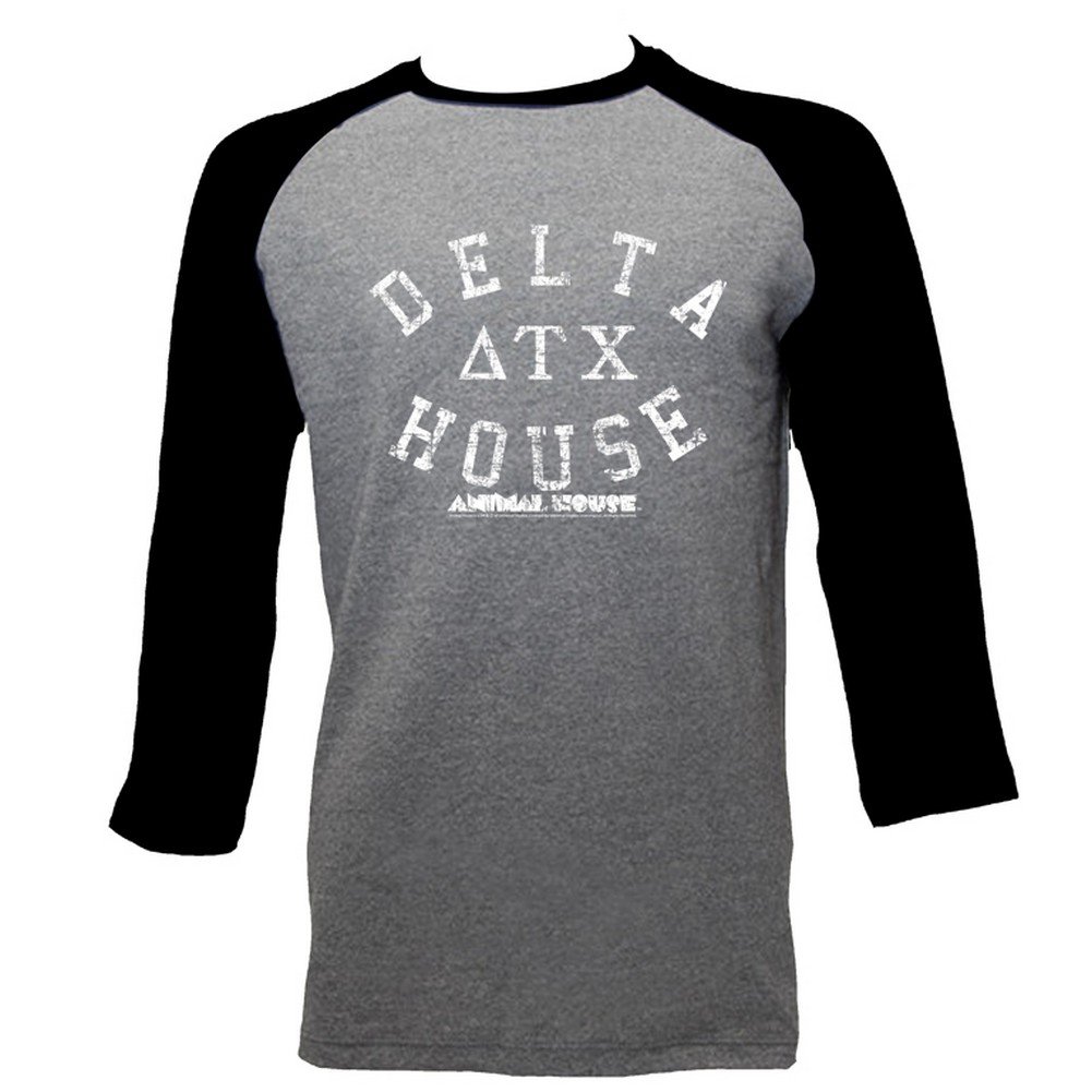 Delta House Animal House Movie Vintage Reglan Gray Adult T-Shirt - Comfortable Cotton Tee for Movie Fans, College Parties & Casual Wear
