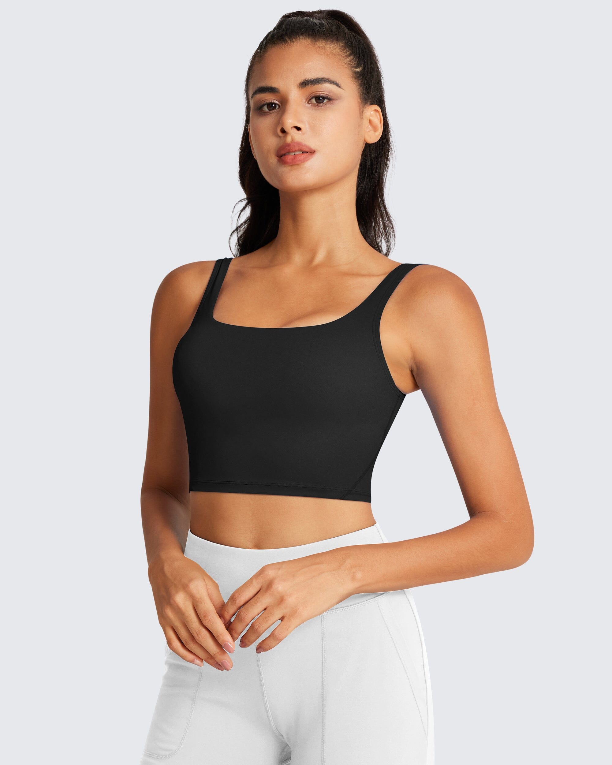 High Support Longline Padded Sports Bra for Women - Comfortable Workout Top for Running, Yoga & Gym - Moisture Wicking & Breathable Activewear