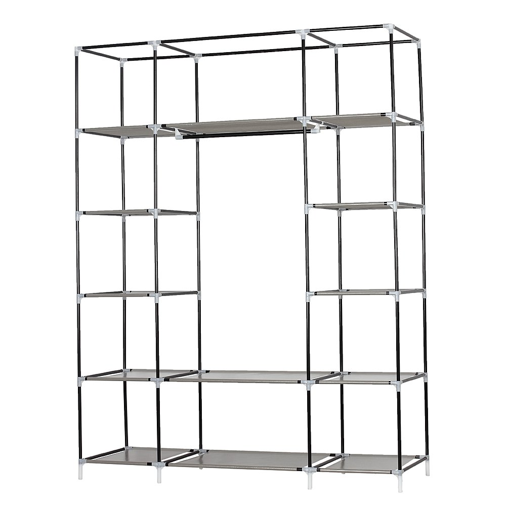 5-Layer 12-Compartment Non-Woven Fabric Wardrobe Organizer - Portable Closet Storage for Clothes & Accessories - Easy Assembly (Navy Blue) - Perfect for Bedroom, Dorm, Apartment & Travel Organization