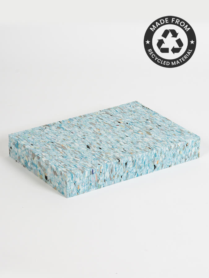 Eco-Friendly Recycled Foam Yoga Block - 40 x 30 x 5cm Non-Slip Yoga Brick for Home & Studio Practice - Perfect for Yoga, Pilates, Meditation & Stretching Exercises