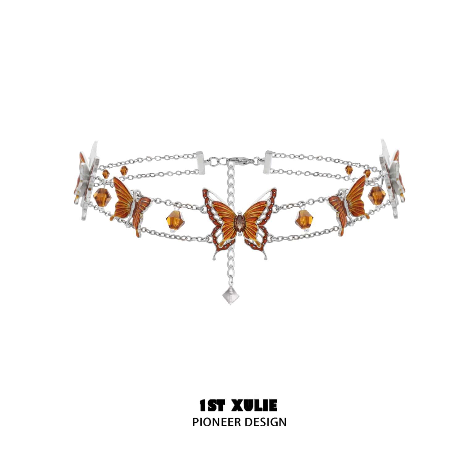 18k Gold Plated Butterfly Crystal Necklace for Women - Elegant Layering Jewelry Gift for Birthday, Anniversary & Valentine's Day | Perfect for Parties, Weddings & Everyday Wear