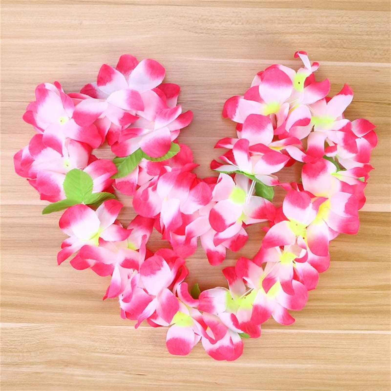 6Pcs Hawaiian Tropical Flower Wreath Set - Hula Grass Skirt, Leis, Headband, Bracelet & Necklace for Kids Party, Luau Costume & Home Door Decor - Perfect for Hawaiian Themed Parties, Luaus, and Tropical Farmhouse Front Door Decorations