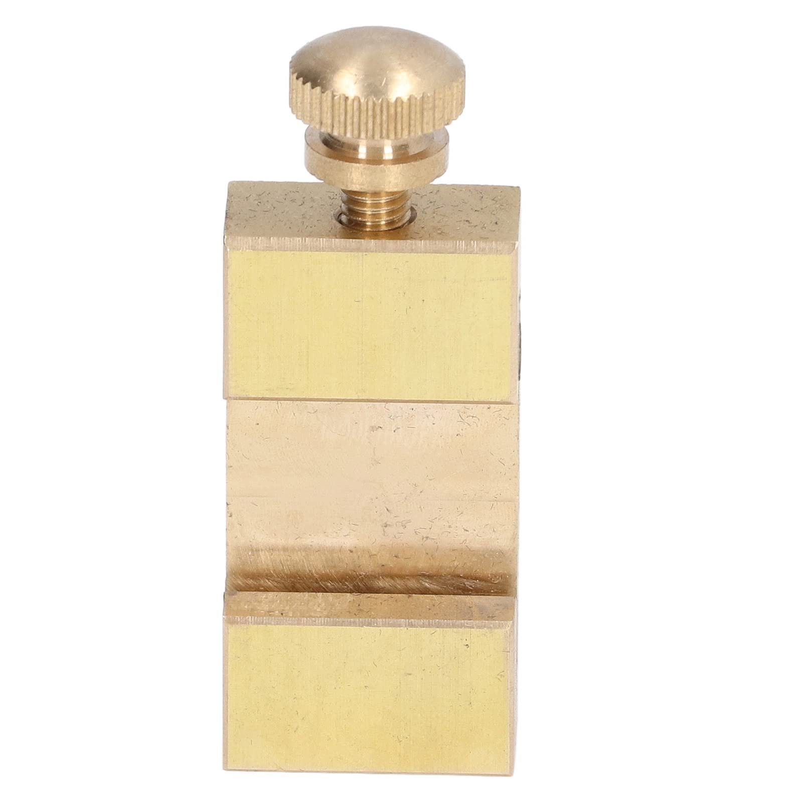 High Efficiency Brass Positioning Block with Knurled Screw - Precision Engineer Scribe Ruler for Secure Locking | Ideal for Machining, Woodworking & Metalworking Projects