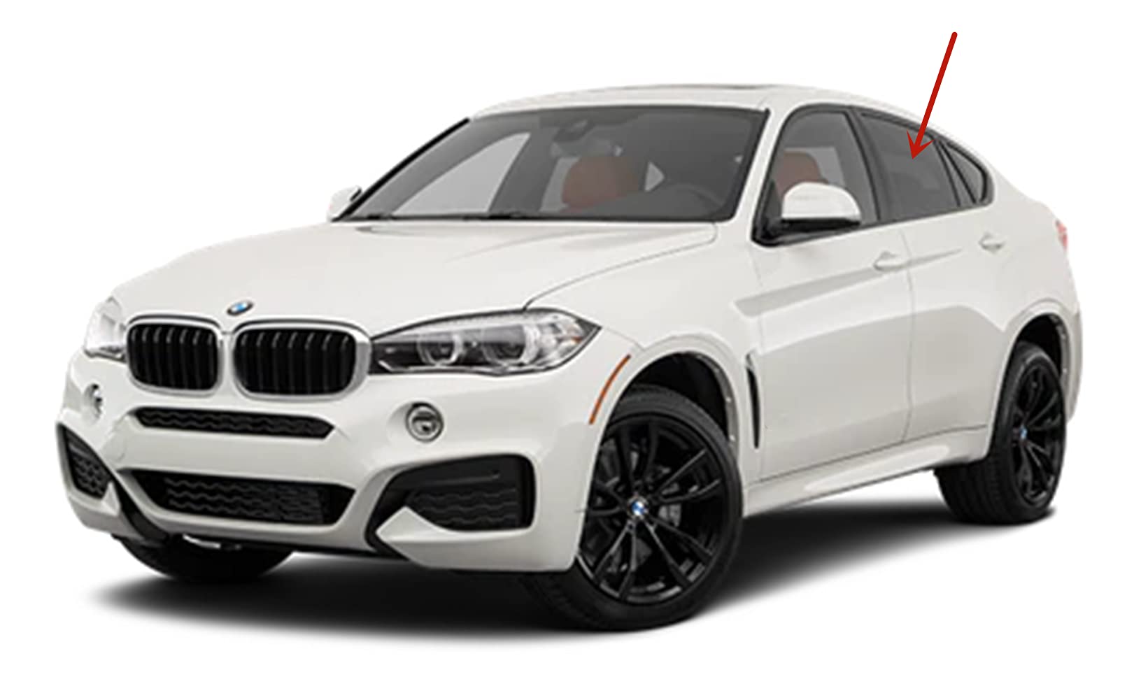 BMW X6 2015-2019 Driver Side Rear Door Window Glass Replacement - Perfect Fit for Left Side Door - Ideal for Auto Glass Repair & Replacement at Home or Shop