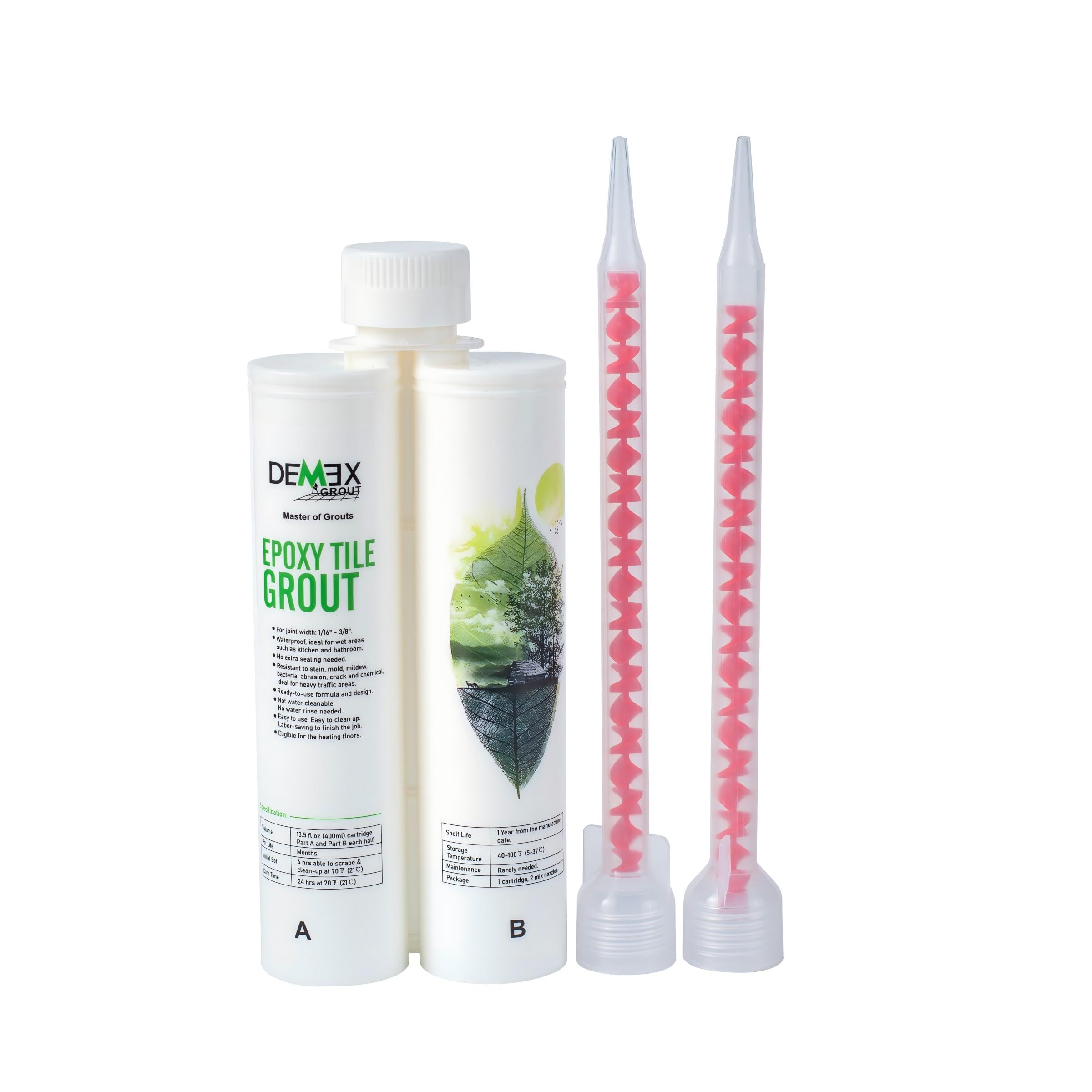Premium Epoxy Grout for Tile & Stone - Waterproof, Stain & Mold Resistant, Crack & Chemical Proof for Floors & Walls - Ready to Use, Easy to Apply & Clean (Bright White, 1 Pack) - Perfect for Bathrooms, Kitchens & High-Traffic Areas