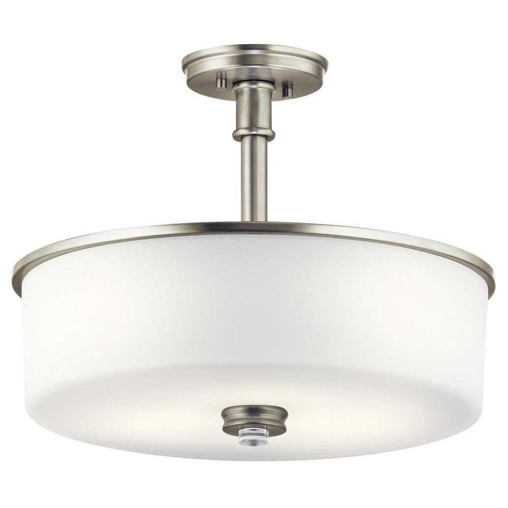 3-Light Contemporary Retro Pendant Light Fixture - Brushed Nickel Finish with Satin Etched White Glass Shade | Perfect for Kitchen Island, Dining Room, and Entryway Lighting
