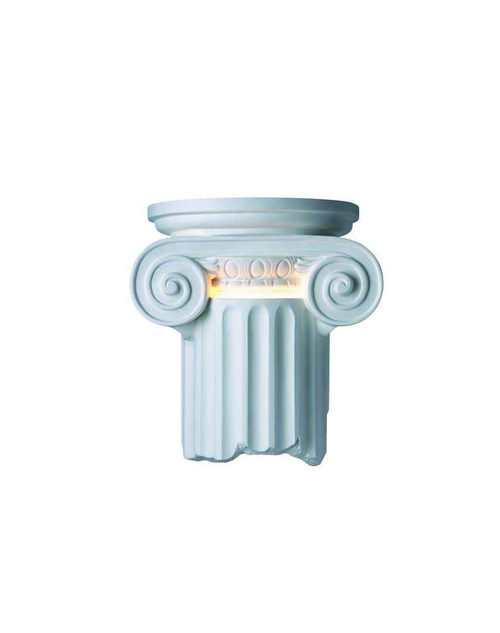 CER-4715-BIS White Ceramic Bisque Wall Sconce - Elegant Lighting Fixture for Living Room, Bedroom, or Hallway Decor