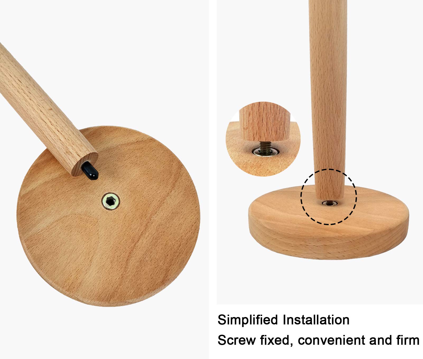 Wooden Paper Towel Holder - Countertop Standing Roll Dispenser Organizer for Kitchen & Dining Table | Rustic Home Decor for Farmhouse, Modern & Traditional Kitchens
