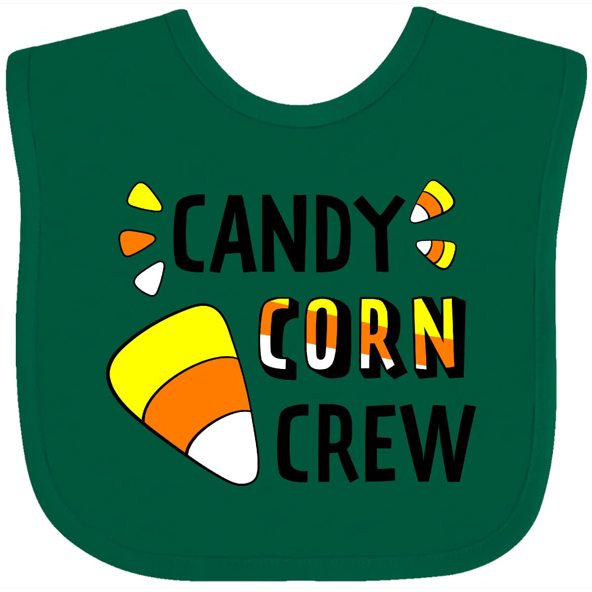 Inktastic Halloween Baby Bib - Adorable Candy Corn Design for Infants & Toddlers - Perfect for Halloween Parties, Trick-or-Treating & Photo Shoots