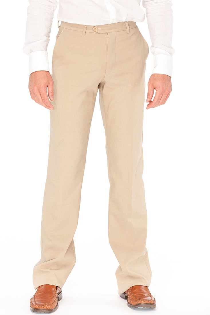 BEIGE Linen Pants for Women - Comfortable Summer Trousers with Elastic Waist - Perfect for Beach, Travel and Casual Wear
