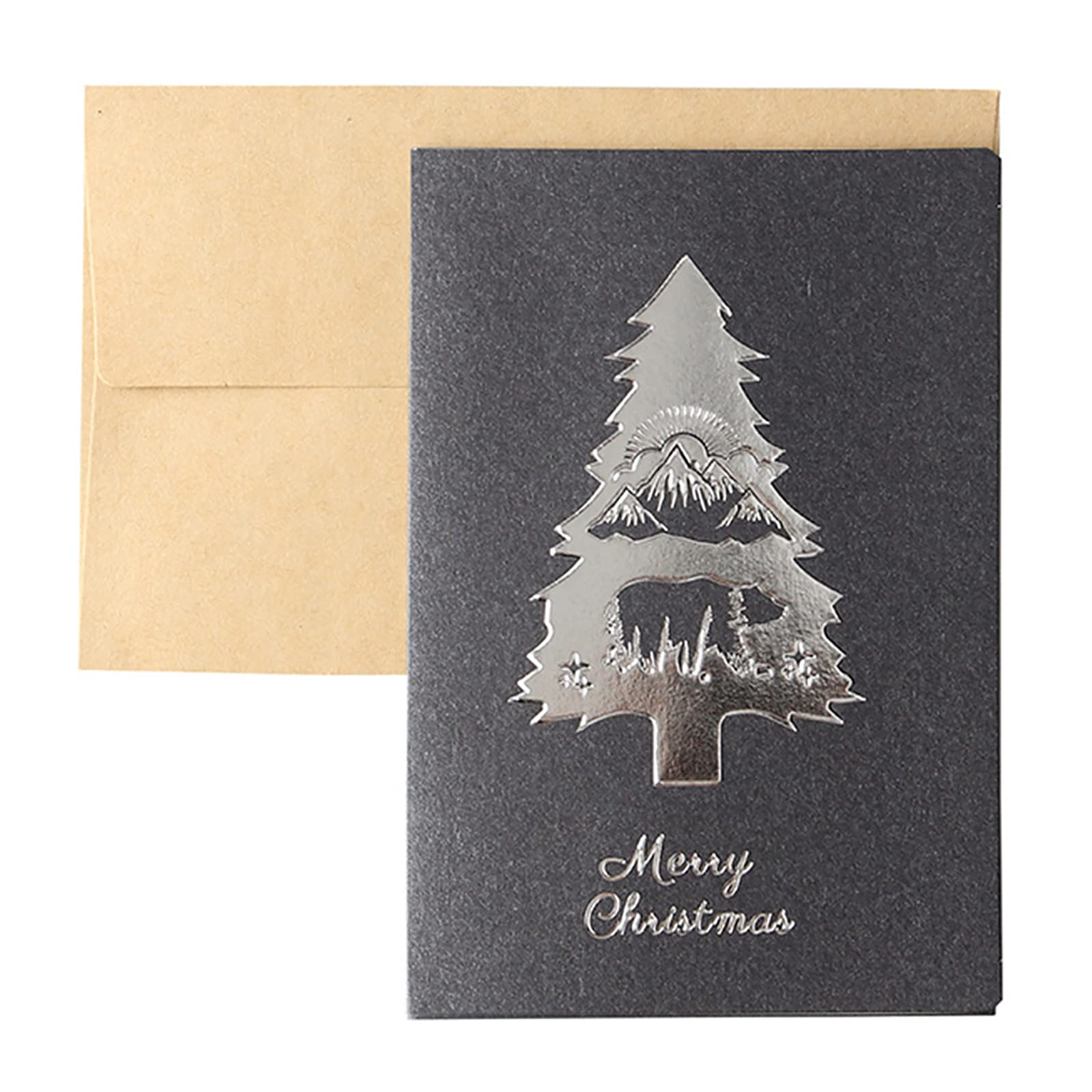Vintage Christmas Decorations 2024 - Personalized Family Holiday Ornaments & Festive Greeting Cards Set with Envelopes - Perfect for Tree Decorating, Gift Giving & Seasonal Home Decor